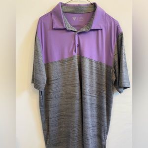 Men’s large Level Wear golf polo.  Purple and gray.